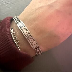 Lois Hill 925 Sterling Silver Toggle Bracelet